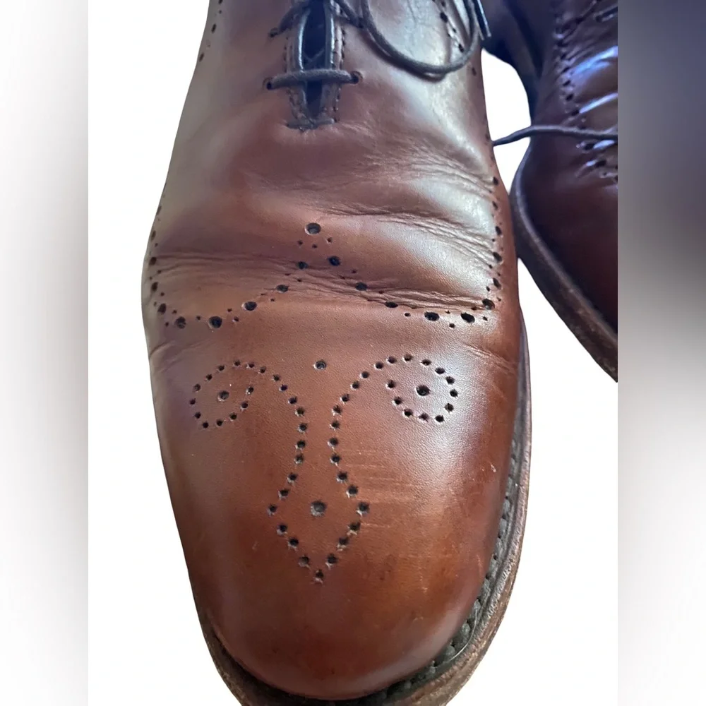 Allen Edmonds Fairfax Oxford Chestnut Brogue Mens Dress Shoes Size 11 D